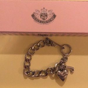 Juicy Couture silver charm bracelet with charm